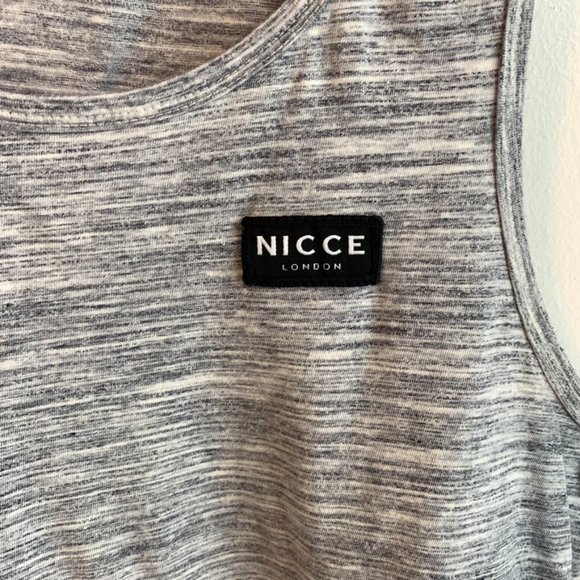 Nicce Heathered Gray Mens Logo Tank Top - Picture 5 of 5